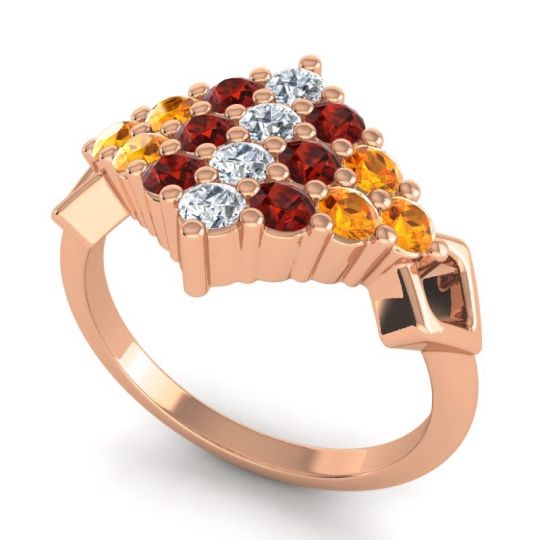 Simple Pave Art Deco Hira Ring