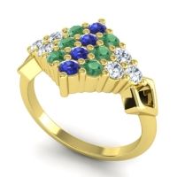 Simple Pave Art Deco Hira Ring