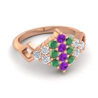 Simple Pave Art Deco Hira Ring