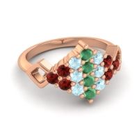 Simple Pave Art Deco Hira Ring
