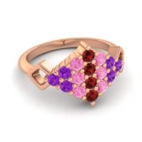 Simple Pave Art Deco Hira Ring