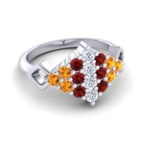 Simple Pave Art Deco Hira Ring