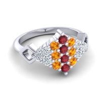 Simple Pave Art Deco Hira Ring