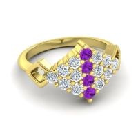 Simple Pave Art Deco Hira Ring