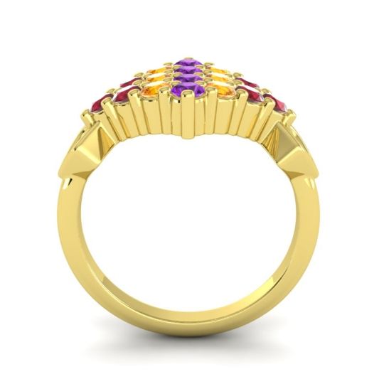 Simple Pave Art Deco Hira Ring