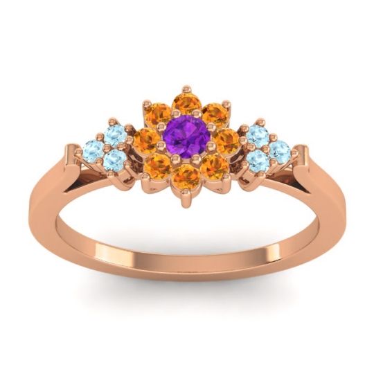 Simple Floral Pave Zepala Ring
