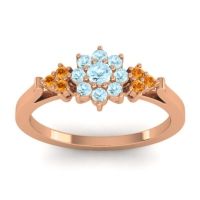 Simple Floral Pave Zepala Ring