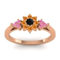 Simple Floral Pave Zepala Ring