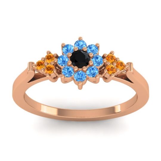 Simple Floral Pave Zepala Ring