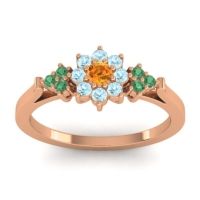Simple Floral Pave Zepala Ring