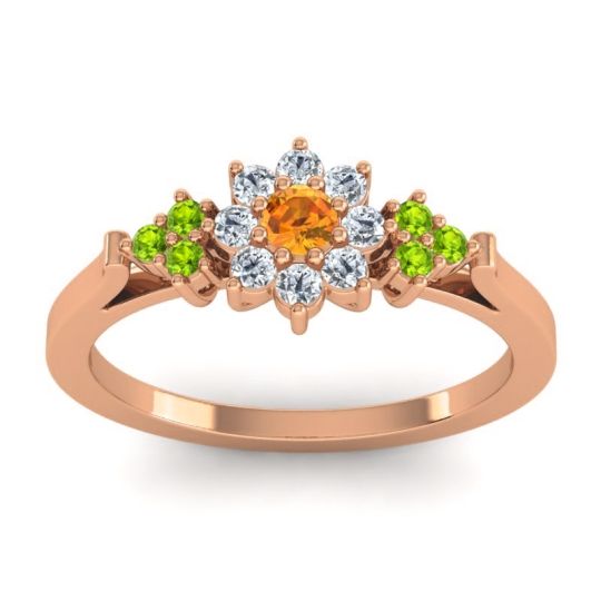 Simple Floral Pave Zepala Ring