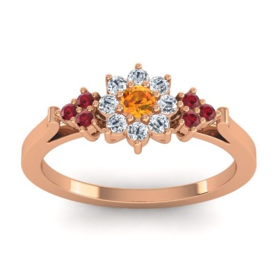 Simple Floral Pave Zepala Ring