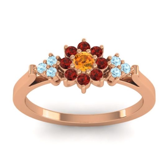 Simple Floral Pave Zepala Ring