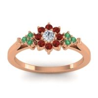 Simple Floral Pave Zepala Ring