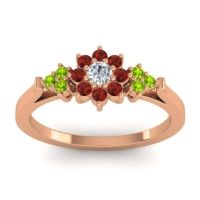 Simple Floral Pave Zepala Ring