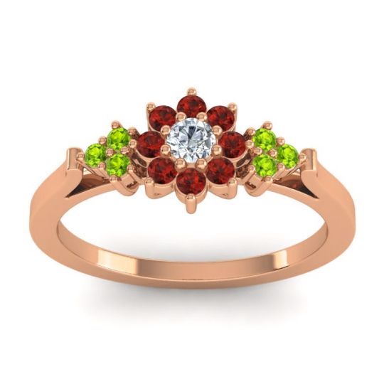 Simple Floral Pave Zepala Ring