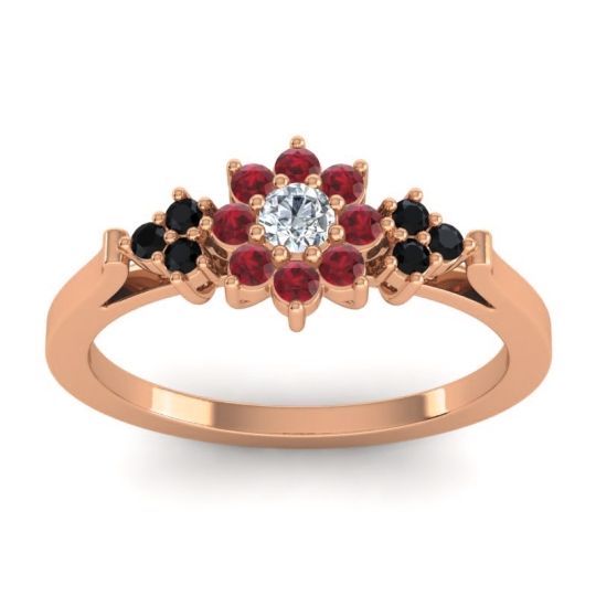 Simple Floral Pave Zepala Ring