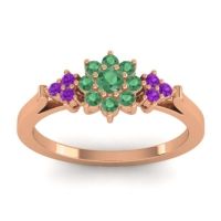 Emerald Fashion Ring In 18K Rose Gold With Amethyst – Zepala Simple Ring