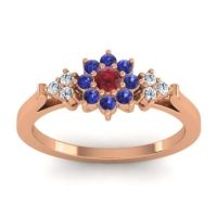 Simple Floral Pave Zepala Ring