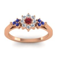 Simple Floral Pave Zepala Ring