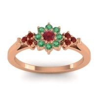 Simple Floral Pave Zepala Ring