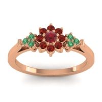 Simple Floral Pave Zepala Ring