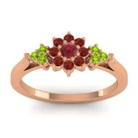 Simple Floral Pave Zepala Ring