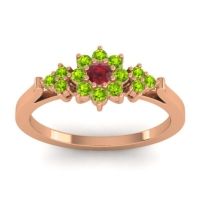 Simple Floral Pave Zepala Ring