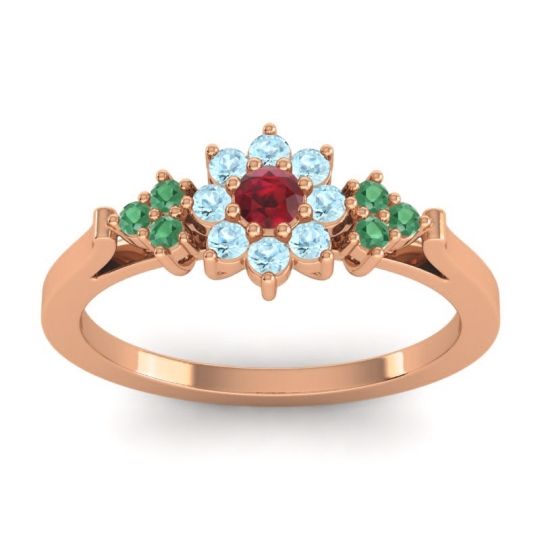 Simple Floral Pave Zepala Ring