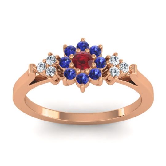 Simple Floral Pave Zepala Ring