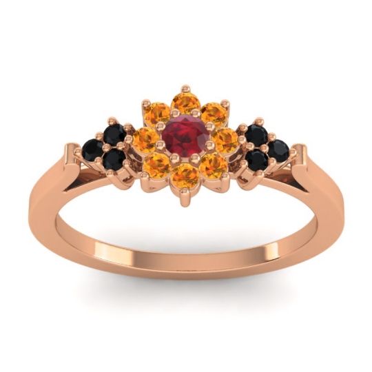 Simple Floral Pave Zepala Ring