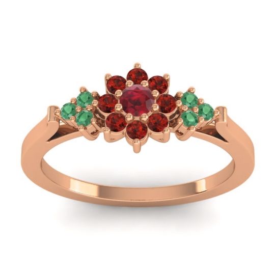 Simple Floral Pave Zepala Ring