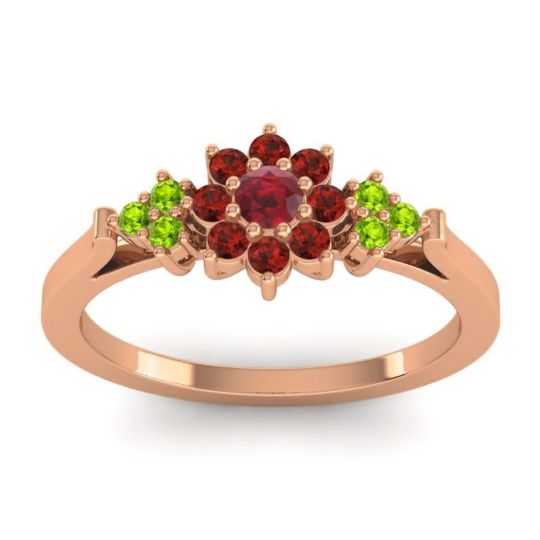 Simple Floral Pave Zepala Ring