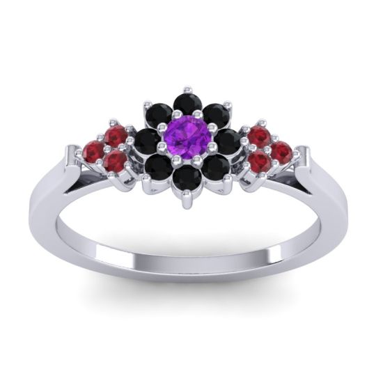 Simple Floral Pave Zepala Ring