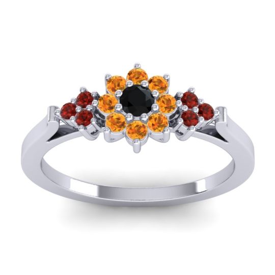 Simple Floral Pave Zepala Ring