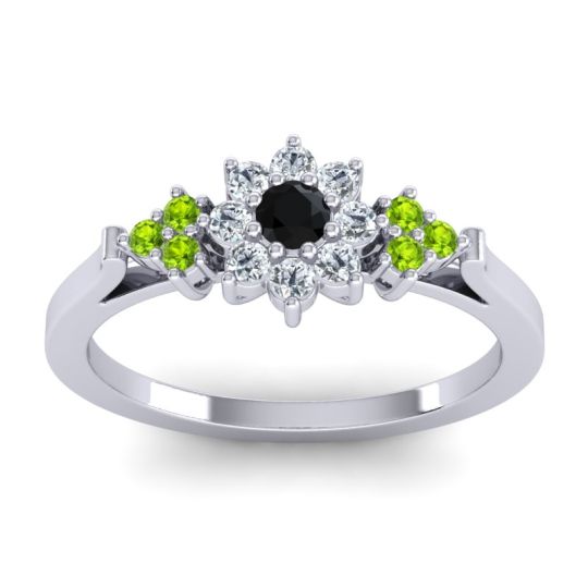 Simple Floral Pave Zepala Ring