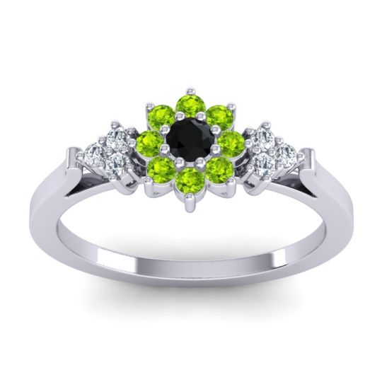 Simple Floral Pave Zepala Ring