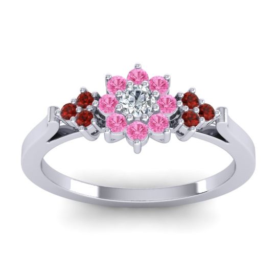 Simple Floral Pave Zepala Ring