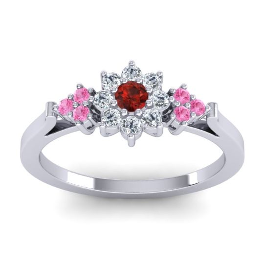 Simple Floral Pave Zepala Ring