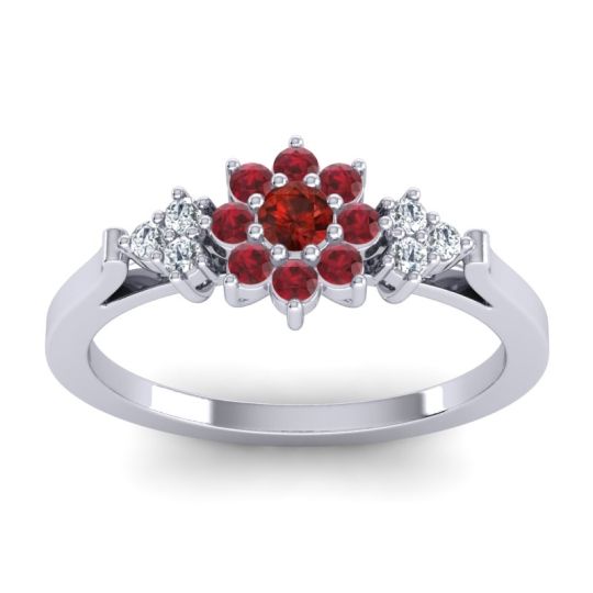 Simple Floral Pave Zepala Ring