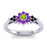 Simple Floral Pave Zepala Ring