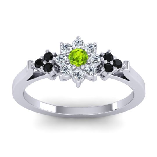 Simple Floral Pave Zepala Ring