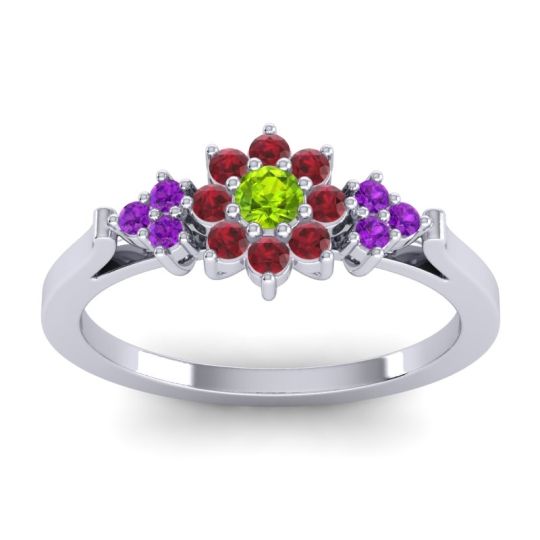 Simple Floral Pave Zepala Ring