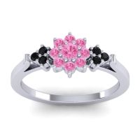Pink Tourmaline Fashion Ring In Palladium With Black Onyx – Zepala Simple Ring