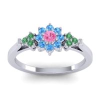Simple Floral Pave Zepala Ring