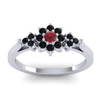 Ruby Fashion Ring In Palladium With Black Onyx – Zepala Simple Ring
