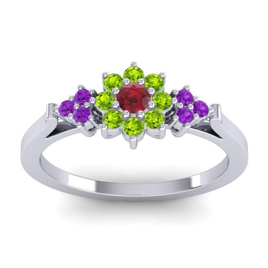 Simple Floral Pave Zepala Ring