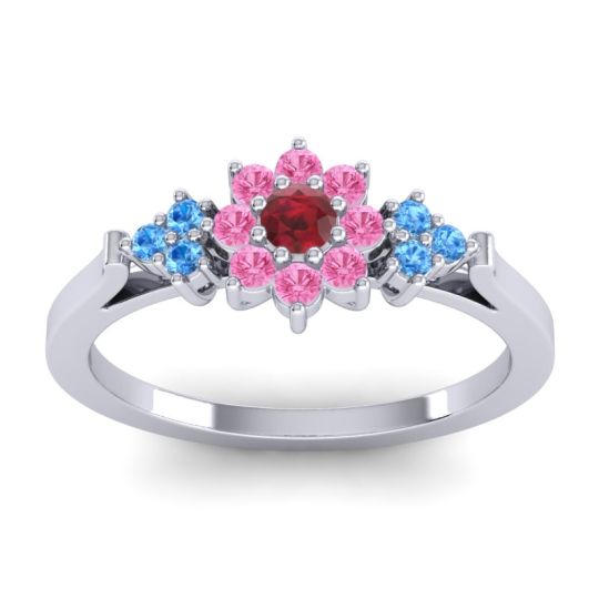 Simple Floral Pave Zepala Ring