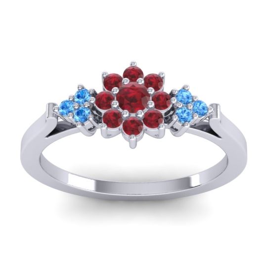 Simple Floral Pave Zepala Ring