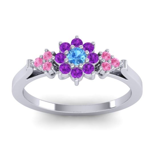 Simple Floral Pave Zepala Ring